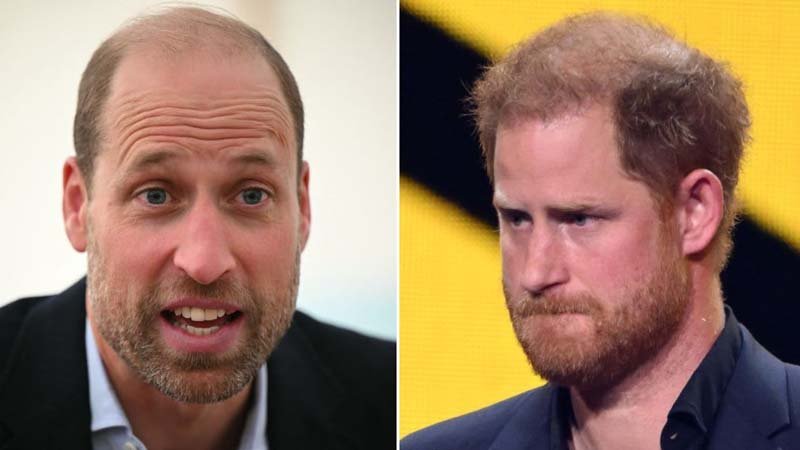 Prince William (L) and Prince Harry (R)